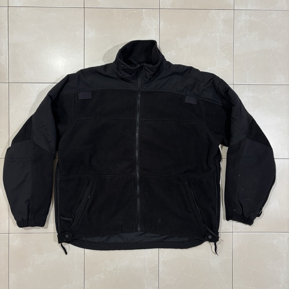 5.11 Tactical Fleece Jacket Black Men's Large Lined Y2K Work Wear Outdoors